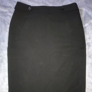Black LOFT skirt size 0 side zip